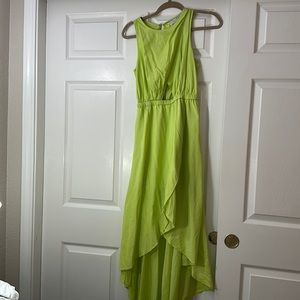 Lime green flowy midi/maxi dress